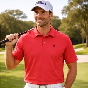 Southern Tide Coral Men's Polo Shirt